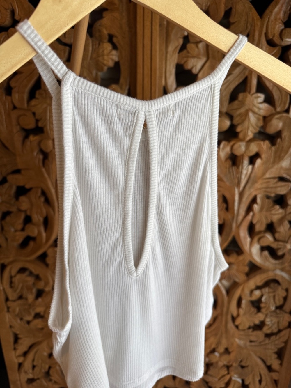 Joah Brown Ribbed High-Neck Tank - Picture 3 of 3